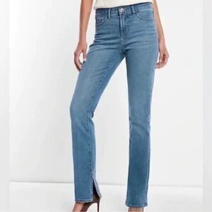 House of Harlow 1960 Super High Rise Split Ankle Straight Jeans